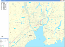 New Haven Wall Map Basic Style 2024